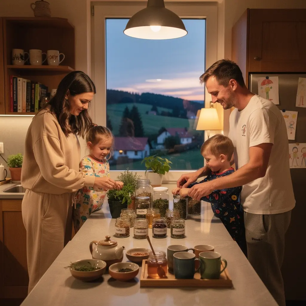 Relaxujúca atmosféra s šálkou čaju a sviečkami na stole