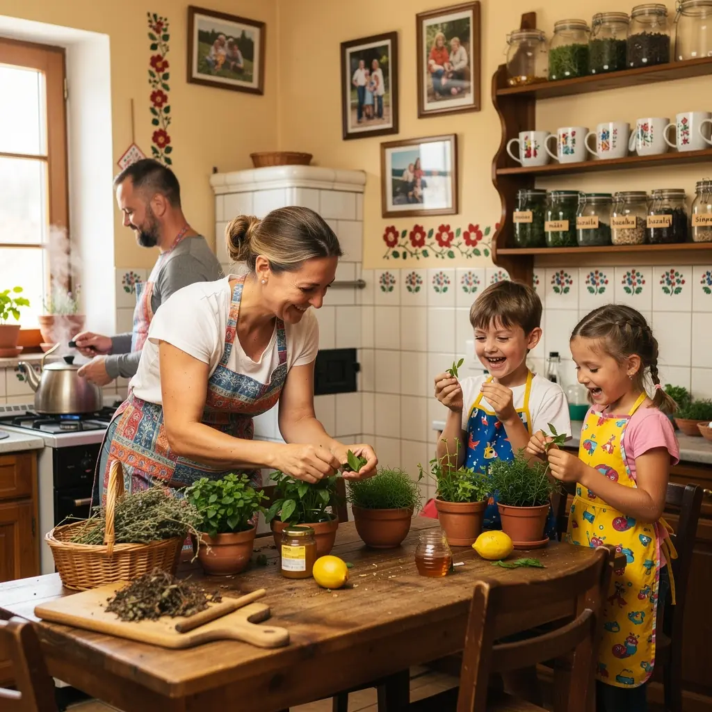 Rituál prípravy bylinkového čaju s aromatickými ingredienciami