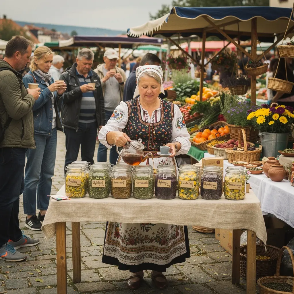 Rôzne druhy sušených byliniek usporiadané v sklenených nádobách
