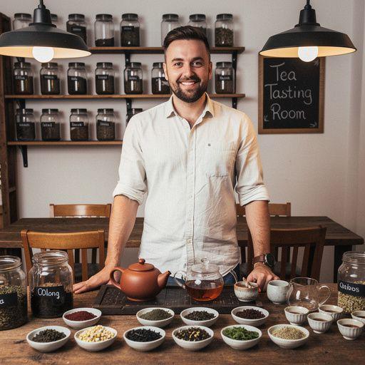 Pohľad na bylinky a sušené kvety usporiadané v sklenených nádobách na kuchynskej linke.